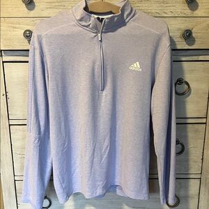 Adidas Men's Light Purple Zip-Up Sweater